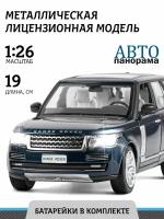 Легковой автомобиль Автопанорама Range Rover JB1200126/JB1251132 1:26, 19 см, синий