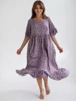 Платье Текстильный Край, размер 50, лиловый, фиолетовый