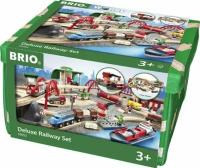 Деревянная детская железная дорога Brio, игровой набор Люкс