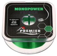 PREMIER fishing Леска Preмier fishing MONOPOWER Feeder, диаметр 0.35 мм, тест 11.1 кг, 100 м, зелёная