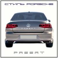 Орнамент-шильдик (эмблема, наклейка на авто и др.) в стиле Porsche/Порше Passat/Пассат зеркальный