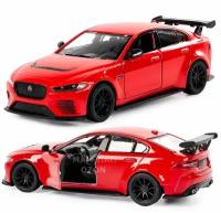 Металлическая машинка Kinsmart 1:38 «Jaguar XE SV Project 8» KT5416D, инерционная / Красный