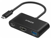 Хаб Anker A8339 PowerExpand 3-in-1 USB-C PD Hub, черный (A83396A1)