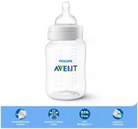 Philips AVENT Бутылочка для кормления Anti-colic SCF813/17, 260 мл, с 1 месяцев, с 1 месяцев, белый/прозрачный