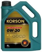 Korson 0w-20 Full Synthetic C5 4л (Pao Синт. Мотор. Масло.)