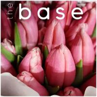 Букет ярко-розовых тюльпанов the base flowers