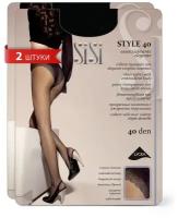 Колготки Sisi Style, 40 den, 2 шт., размер 3/M/3-M, черный