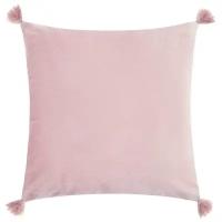 Этель Чехол на подушку с кисточками Этель цвет розовый, 45х45 см, 100% п/э, велюр