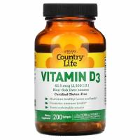 Country Life Vitamin D3 2500ME 200 softgels