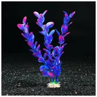 Растение искусственное аквариумное Бакопа, фиолетовая, 20 см, 10 шт