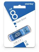 Флеш-накопитель USB 2.0 Smartbuy 8GB Glossy series Blue (SB8GBGS-B)