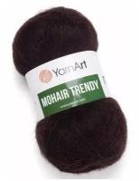 Пряжа Yarnart Mohair Trendy коричневый (123), 50%мохер/50%акрил, 220м, 100г, 1шт