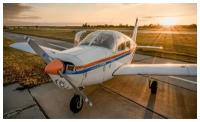 Сертификат в подарочной упаковке Ночной полет на самолете Piper PA-28 Cherokee для 1-3 человек (20 минут) (Московская область)