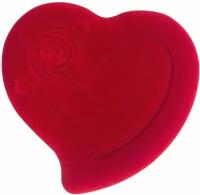 Подарочная коробка для ювелирных изделий в форме сердца с розой Футляр для хранения украшений 12х12х5 см