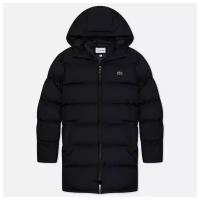 Мужской пуховик Lacoste Long Hooded Quilted чёрный, Размер 52