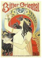 Постер / Плакат / Картина Старинная французская реклама 1897 года - Bitter Oriental 60х90 см в раме