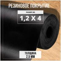 Резиновое покрытие напольное в рулоне Premium Grass, 1,2х4 м, 