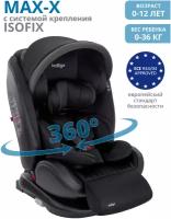 Автокресло Indigo MAX-X Isofix растущее, 0-36 кг, гр. 0,1,2,3, черный