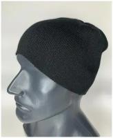 Шапка бини Шапка легкая мужская / шапка на мальчика, размер 57-58, черный