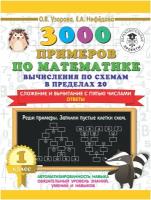 3000 примеров по математике. Вычисления по схемам в пределах 20. Сложение и вычитание с пятью числами. Ответы. 1 класс