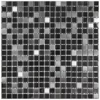 MM-23 Мозаика из металла Natural серебро черный квадрат