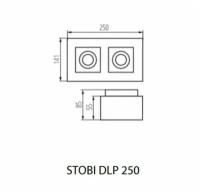 Cветильник накладной точечный квадратный KANLUX STOBI DLP 250-W 2xGU10