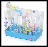 Клетка Golden cage M0600 для хомяков и др. мелких грызунов+лабиринт, размер (51х32х38). Цвет голубой