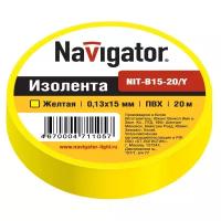 Изолента Navigator NIT-B15-20/B ПВХ 15 мм x 20 м