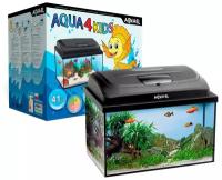 Аквариум Aquael 25л AQUA4 KIDS 40 41х25х25см (крышка+свет+фильтр+нагреватель, сачок, термометр, растение)