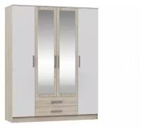 Шкаф Миф Мартина 4-дверный белый / дуб сонома Четырехдверный 160х52х201.6 см
