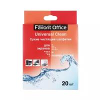 Favorit Office Universal Clean сухие салфетки 20 шт. для экрана, для оргтехники