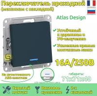 Systeme Electric AtlasDesign Изумруд Переключатель 1-клавишный с подсветкой, сх.6а, 10АХ, механизм