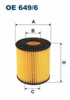 Фильтр масляный BMW 1(E81,87), 3(E46/90), X1/3, OE6496 FILTRON OE 649/6