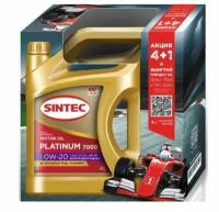 Моторное масло Sintec 0w-20 Platinum API SP/ILSAC GF-6 синтетическое 5л 999863