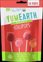 Органические Леденцы YumEarth Organic Fruit Pops, на палочке, без глютена и без аллергенов, только натуральные ингредиенты, веган, Ассорти, 14 леденцов