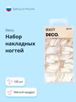 Набор накладных ногтей `DECO.` BASE мягкий квадрат 100 шт