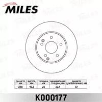 Диск тормозной MERCEDES W202 / W203 / W210 / R170 2.0-3.0 передний вент. MILES K000177