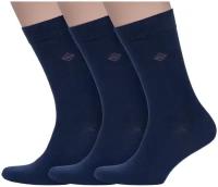 Комплект из 3 пар мужских носков НАШЕ Смоленской чулочной фабрики рис. 1, темно-синие №3-1