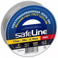 Изолента 19 мм/20 м серо-стальная SafeLine