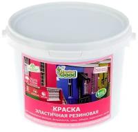 Краска резиновая эластичная Master Good/Мастергуд, акриловая, для кровли, фасадов, цоколя, водостойкая, вишня (красное вино RAL 3005) 1,3 кг