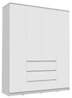 Шкаф Миф Челси 4-х дверный белый глянец / белый Четырехдверный 160.2х51.4х202.2 см