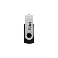 Флешка Mirex Swivel Rubber Black 8 Гб usb 2.0 Flash Drive - резиново черный + металлик
