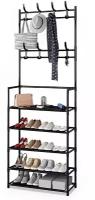 Вешалка напольная New Simple Floor Clothes Rack With Shelves for Shoes XMJ60 4 Layer Black