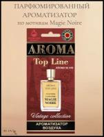 Ароматизатор картонный для автомобиля с ароматом винтажного парфюма Lancome - Magie Noire