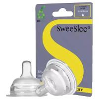 Соска SweeSlee силиконовая, медленный поток 0м+, 2 шт