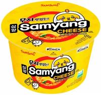 Лапша быстрого приготовления Samyang Cheese Big Bowl / Самоянг Чиз Биг со вкусом сыра 105 г. (Корея)