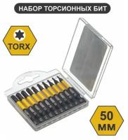 WURZ Набор торсионных намагниченных бит TORX 50мм S2 10 предметов 4220