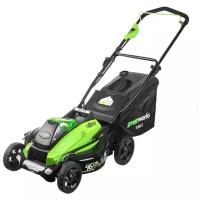 Аккумуляторная газонокосилка Greenworks 2500407ub GD40LM45K4, с АКБ и ЗУ, 45 см