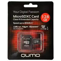 Карта памяти Qumo microSDXC class 10 UHS Class 1 + SD adapter