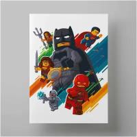 Постер LEGO Супергерои DC, Lego DC Comics Super Heroes, 30х40 см, плакат интерьерный к мультфилму